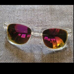 🔥 Clear Frame Wayfare Style Sunglasses With Fiery Colored Lenses